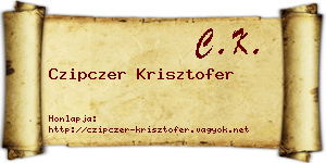 Czipczer Krisztofer névjegykártya